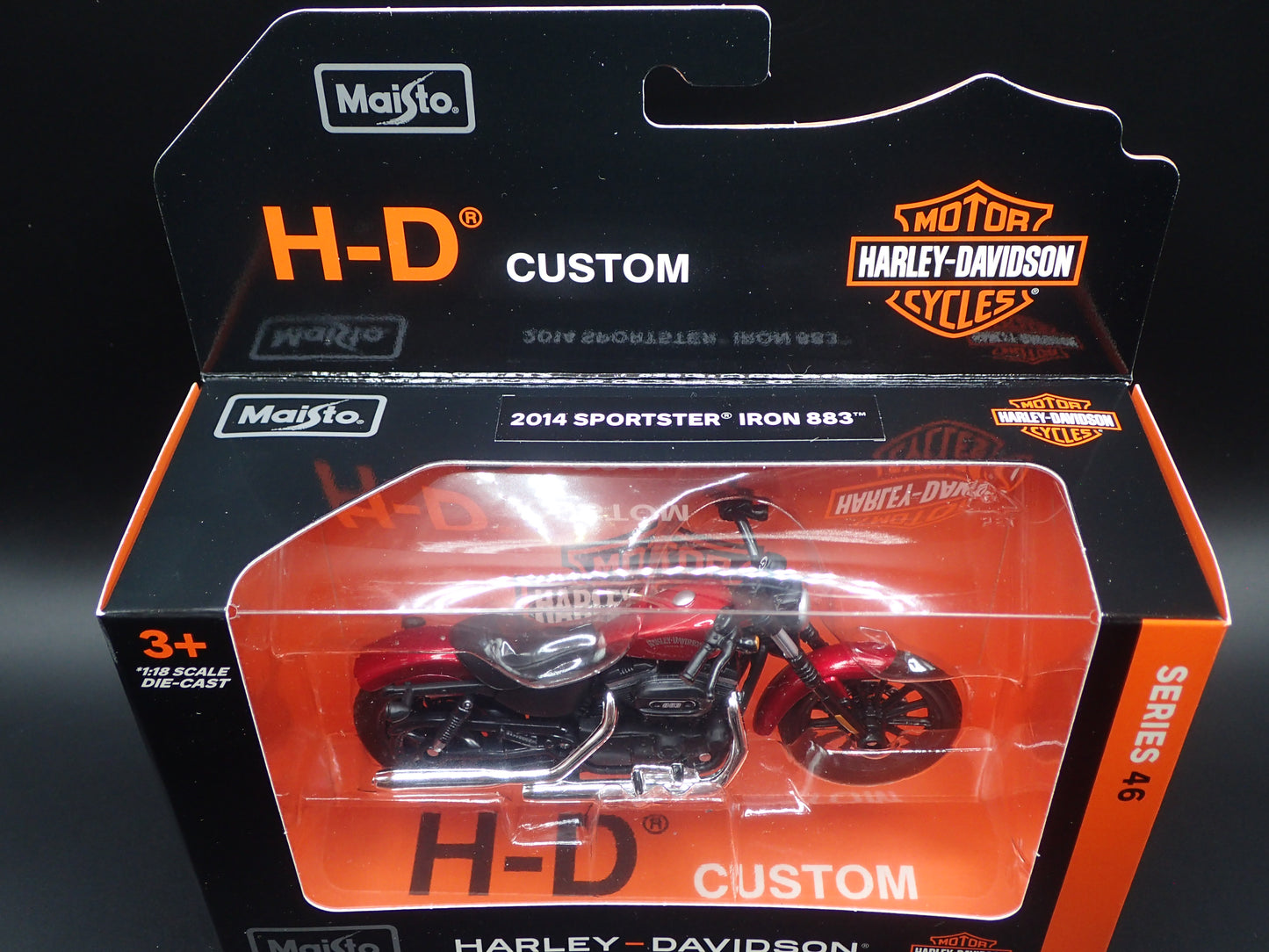 2014 SPORTSTER IRON 883 HARLEY DAVIDSON MOTORCYCLE MAISTO SERIES 46 1/18 MODEL