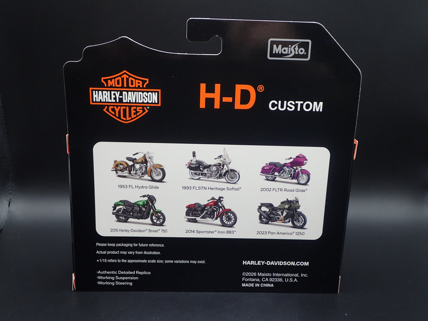 2015 15 STREET 750 HARLEY DAVIDSON MOTORCYCLE MAISTO SERIES 46 1/18 MODEL BIKE