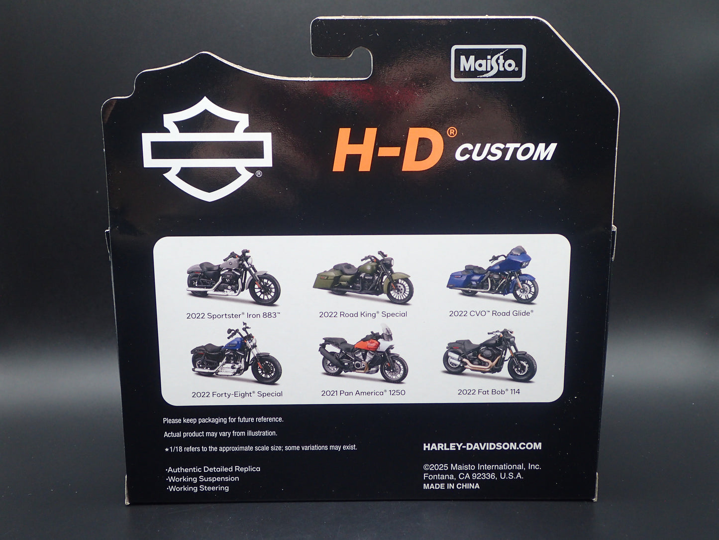 2022 22 ROAD KING SPECIAL HARLEY DAVIDSON MOTORCYCLE MAISTO SERIES 43 1:18 MODEL