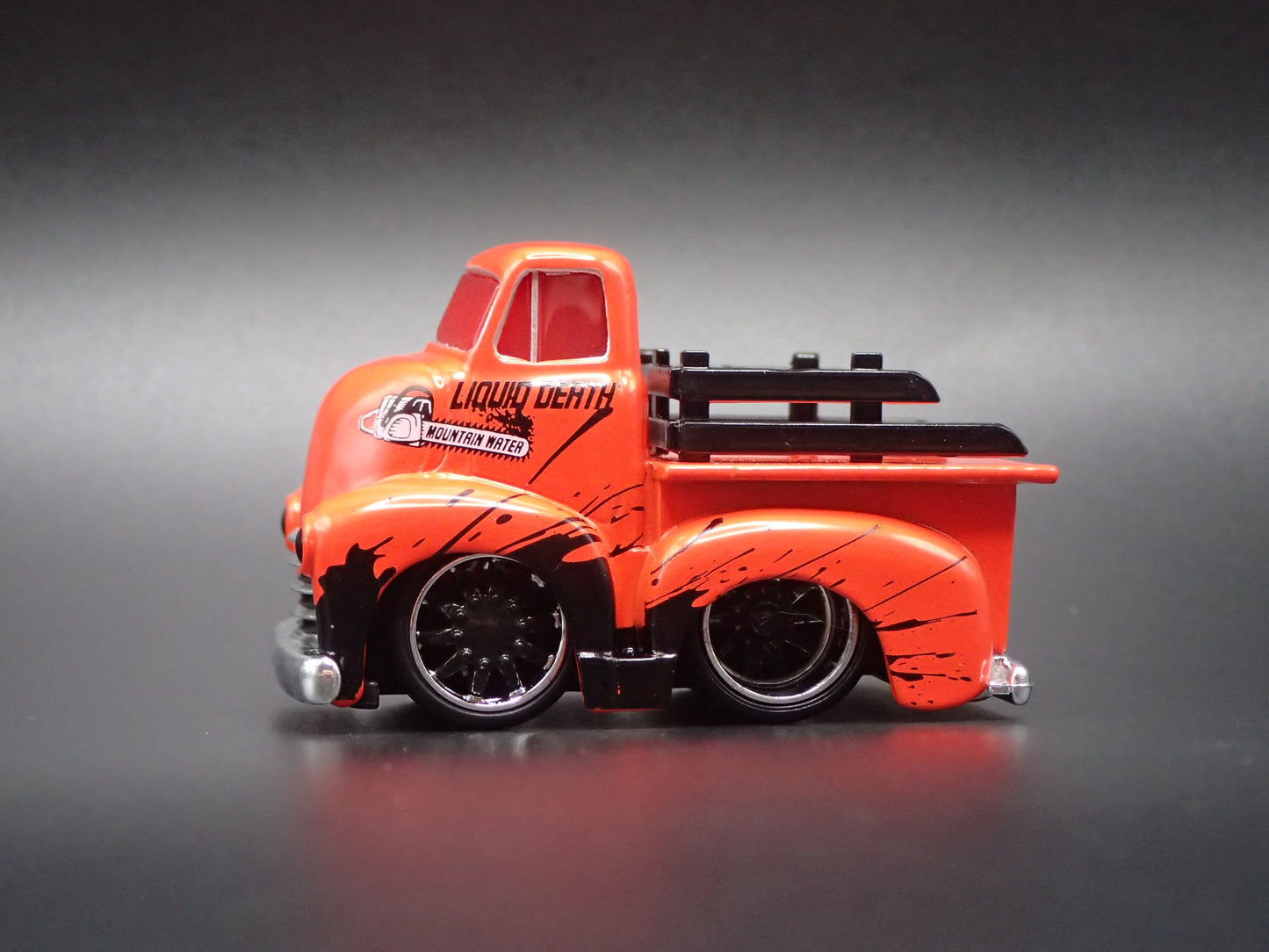 1950 50 CHEVROLET COE PICKUP TRUCK LIQUID DEATH CAR TUNED 1:64 SCALE DIECAST  CAR