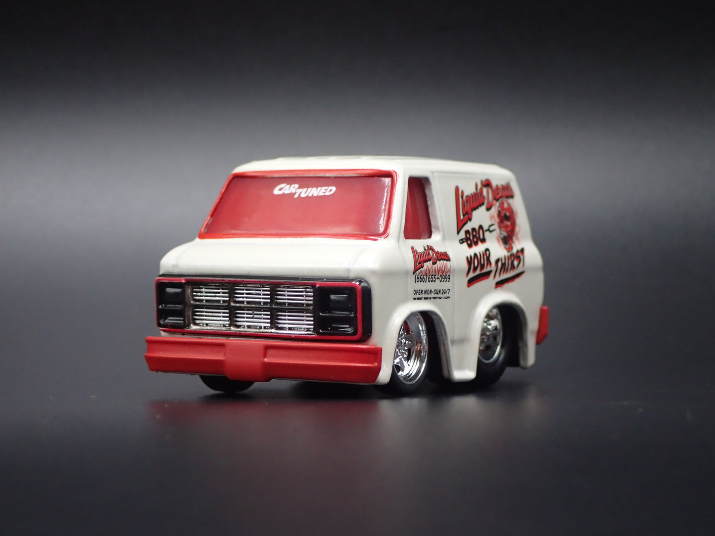 1979 79 GMC VANDURA PANEL VAN LIQUID DEATH CAR TUNED  1/64 SCALE DIECAST CAR