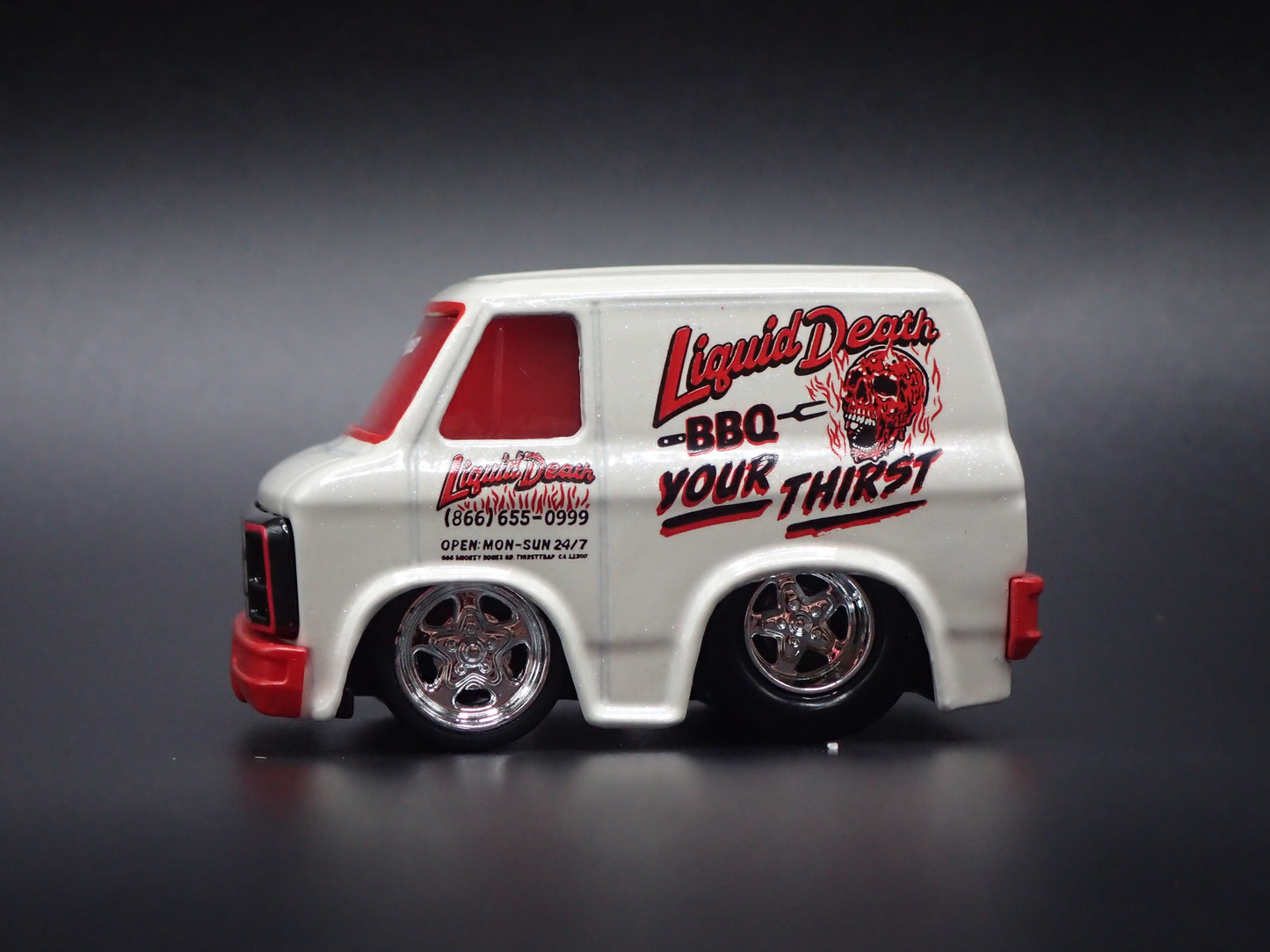 1979 79 GMC VANDURA PANEL VAN LIQUID DEATH CAR TUNED  1/64 SCALE DIECAST CAR