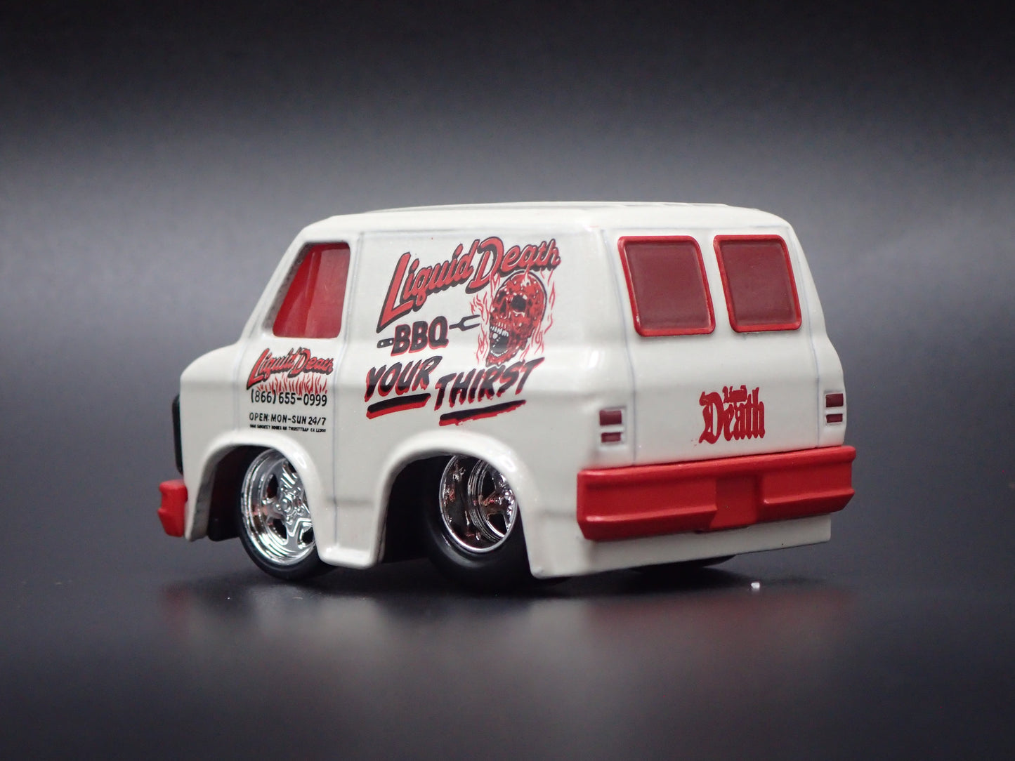 1979 79 GMC VANDURA PANEL VAN LIQUID DEATH CAR TUNED  1/64 SCALE DIECAST CAR