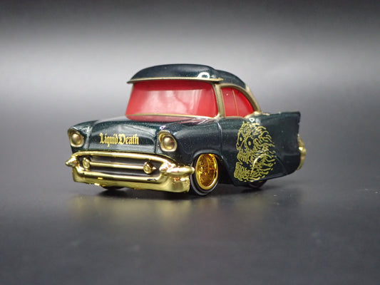 1957 57 CHEVY CHEVROLET BEL AIR LIQUID DEATH  CAR TUNED 1:64 SCALE DIECAST MODEL CAR