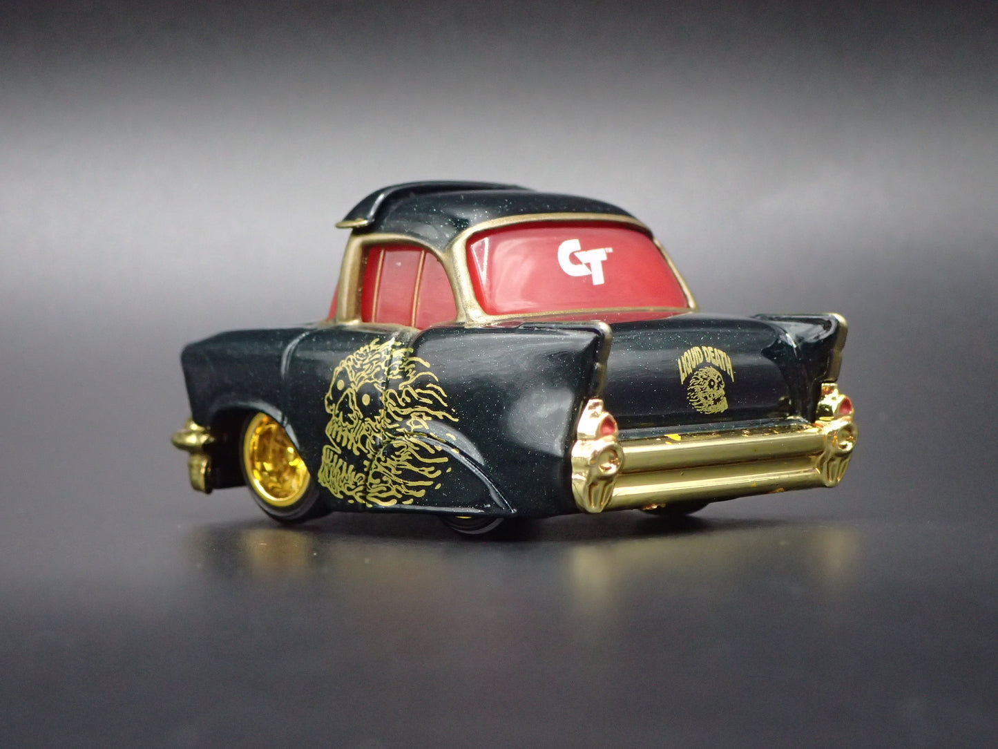 1957 57 CHEVY CHEVROLET BEL AIR LIQUID DEATH  CAR TUNED 1:64 SCALE DIECAST MODEL CAR