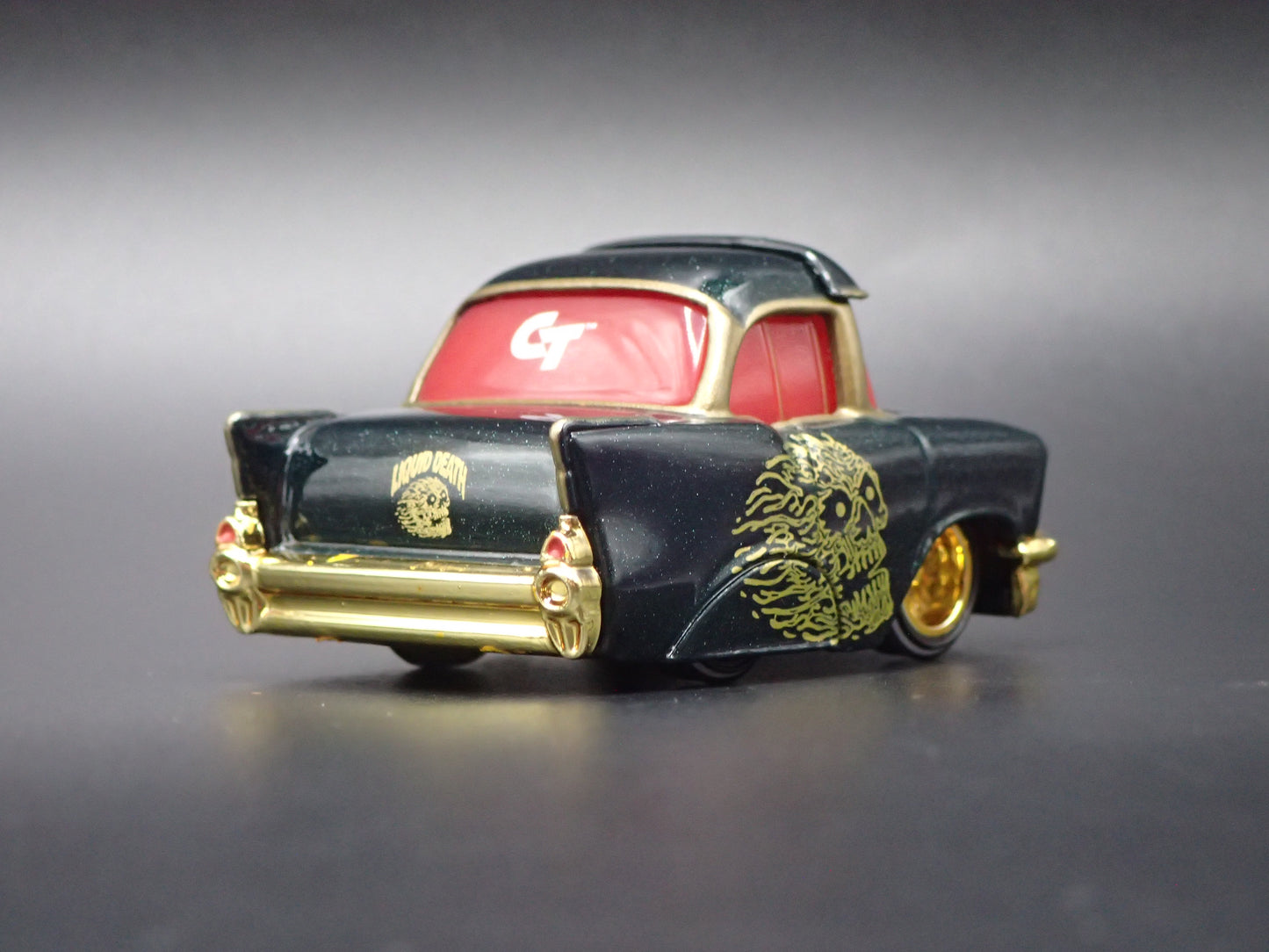1957 57 CHEVY CHEVROLET BEL AIR LIQUID DEATH  CAR TUNED 1:64 SCALE DIECAST MODEL CAR