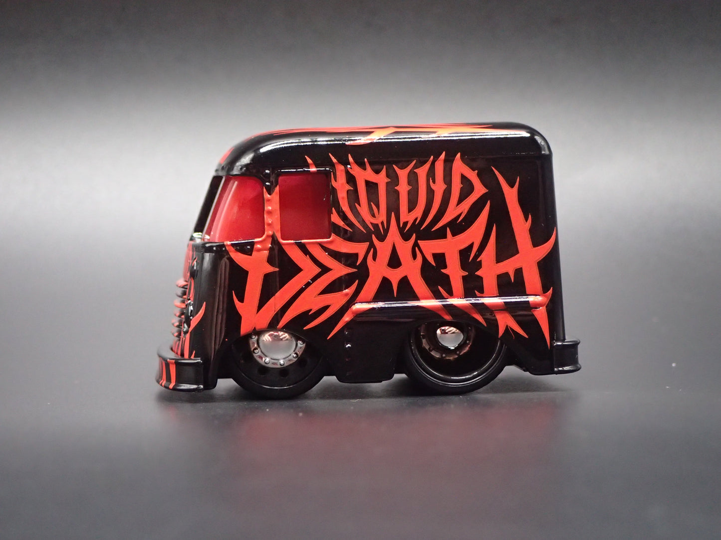 1954 54 GRUMMAN STEP VAN LIQUID DEATH CAR TUNED 1/64 SCALE DIECAST MODEL CAR