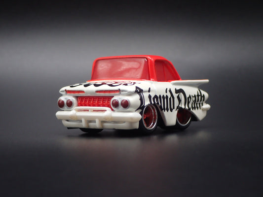 1959 59 CHEVY CHEVROLET IMPALA LIQUID DEATH CAR TUNED 1:64 SCALE DIECAST MODEL CAR