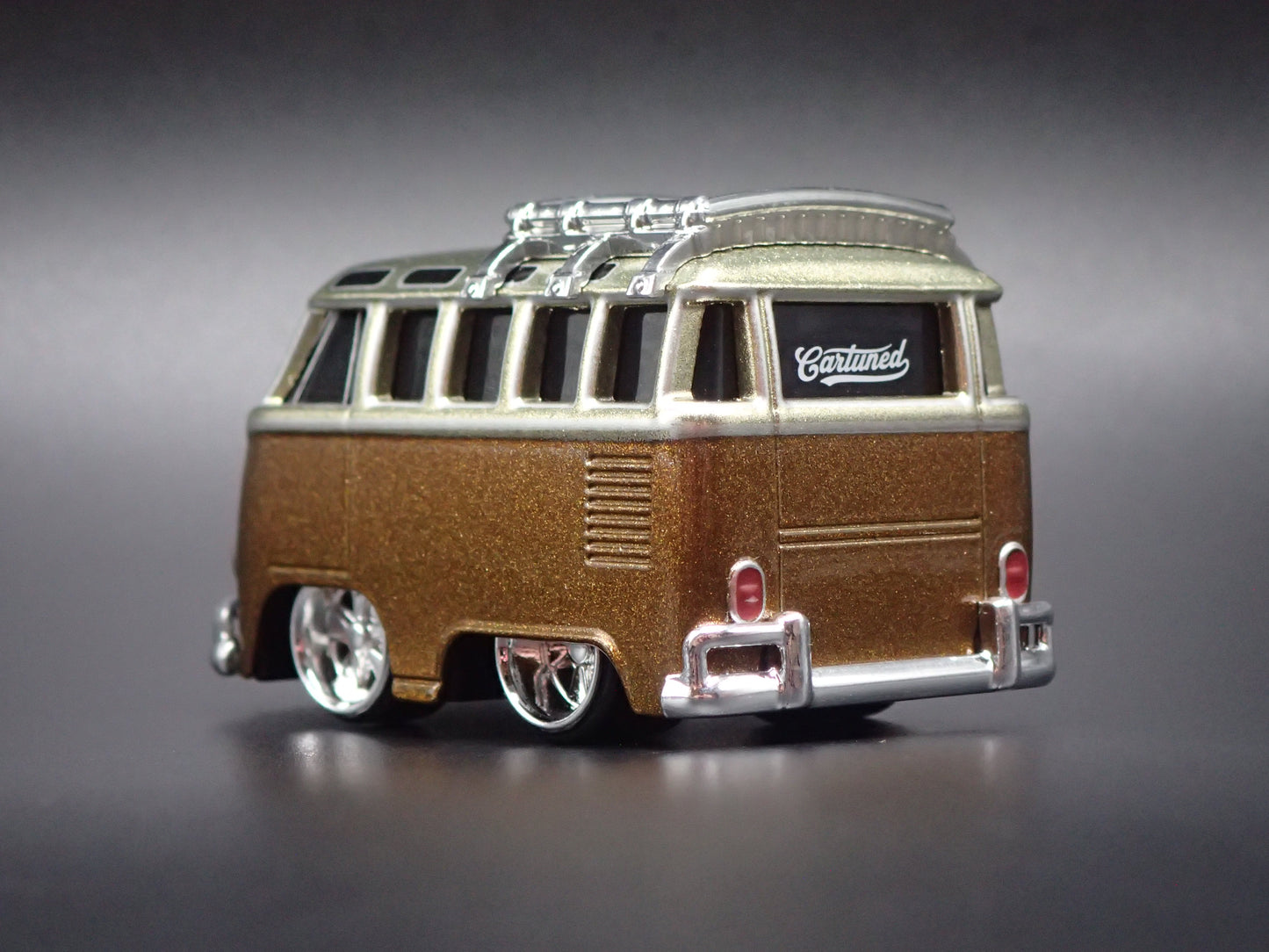 VW TYPE 2 T1 BUS CAR TUNED BROWN 1:64 SCALE DIORAMA DIECAST MODEL CAR