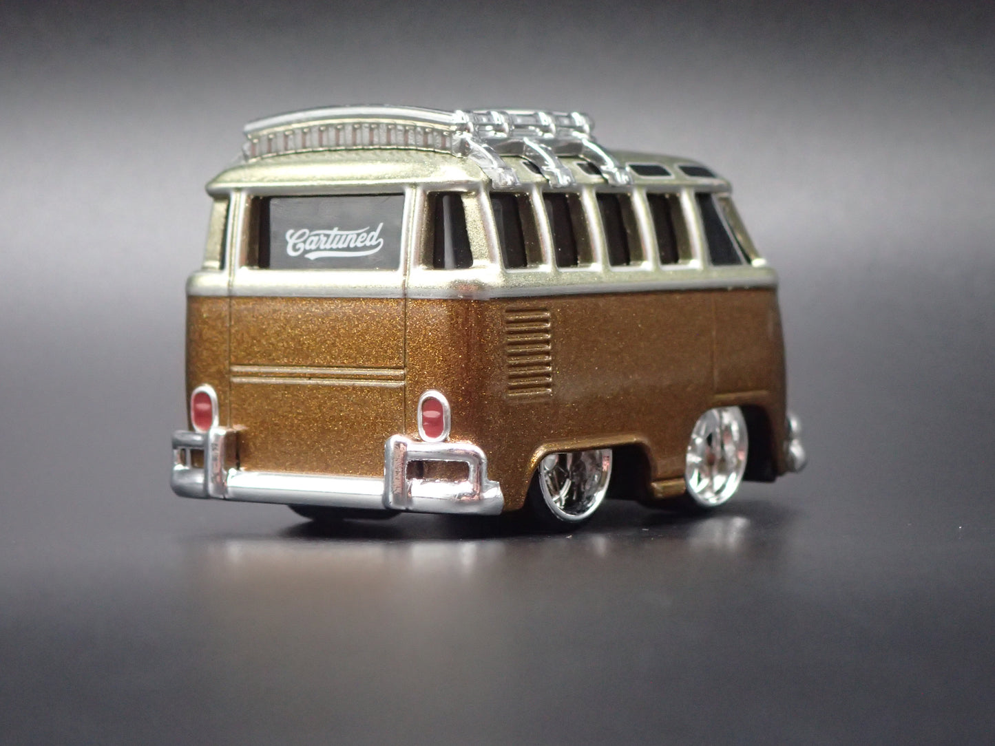 VW TYPE 2 T1 BUS CAR TUNED BROWN 1:64 SCALE DIORAMA DIECAST MODEL CAR