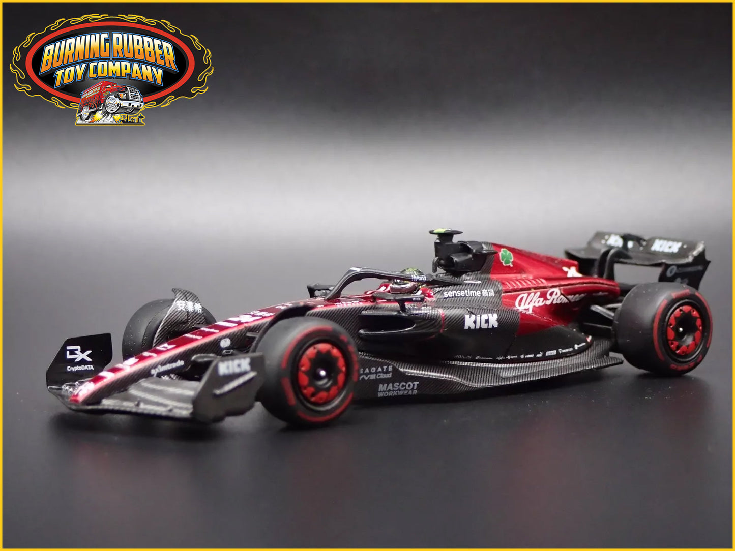 ALFA ROMEO #24 F1 ZHOU GUANYU 2023 TEAM KICK C43 1:64 SCALE DIECAST MODEL CAR