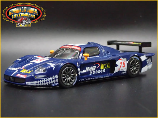 MASERATI MC12 RACE CAR BLUE 1:64 SCALE COLLECTIBLE DIORAMA DIECAST MODEL CAR