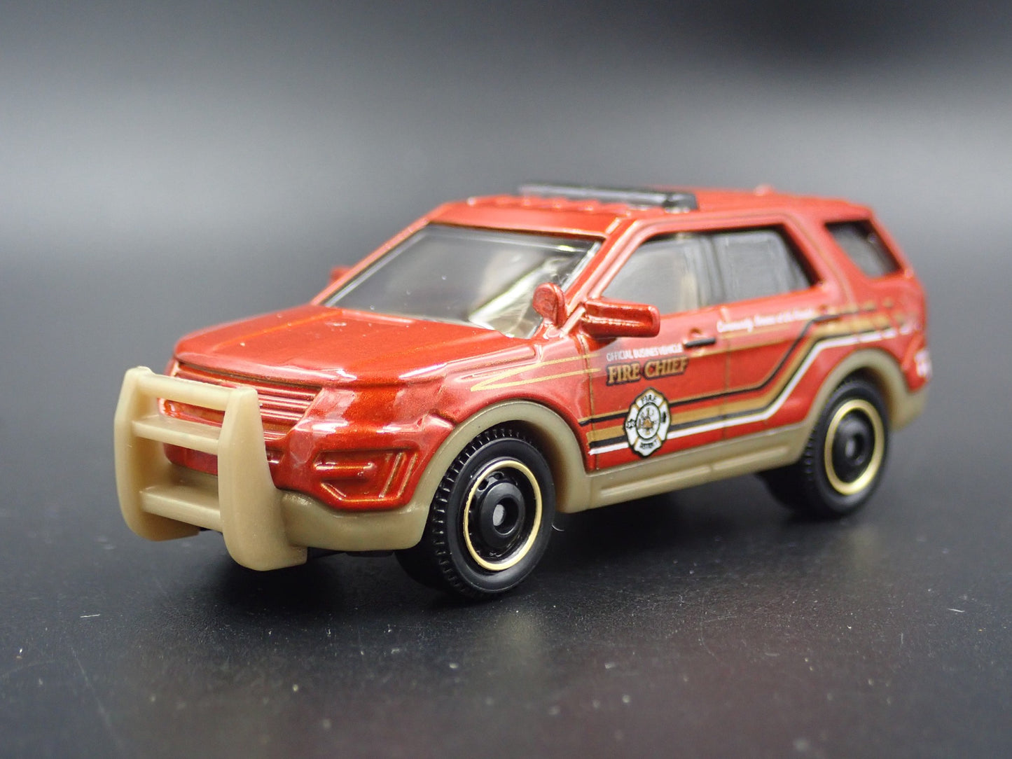 2011-2019 FORD EXPLORER UTILITY FIRE CHIEF W HITCH 1/64 SCALE DIECAST MODEL CAR