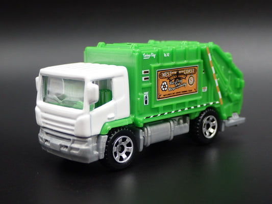 MODERN GARBAGE RECYCLING TRASH TRUCK 1/64 MB SCALE DIORAMA DIECAST MODEL CAR