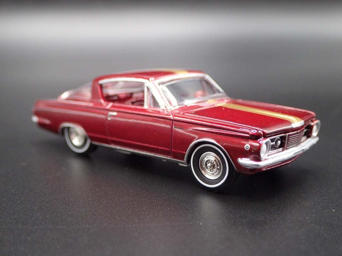 1965 65 PLYMOUTH BARRACUDA FORMULA S RARE 1/64 SCALE DIORAMA DIECAST MODEL CAR-Burning Rubber Toy Company