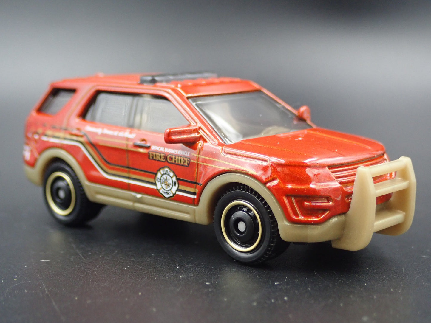 2011-2019 FORD EXPLORER UTILITY FIRE CHIEF W HITCH 1/64 SCALE DIECAST MODEL CAR