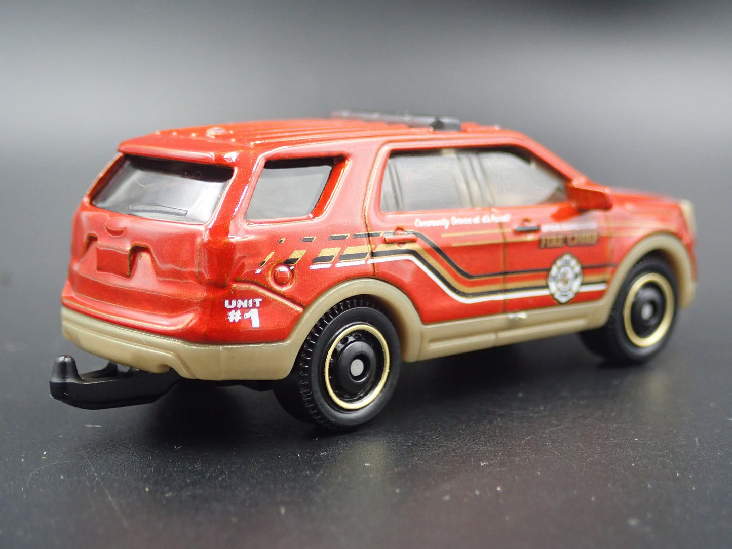 2011-2019 FORD EXPLORER UTILITY FIRE CHIEF W HITCH 1/64 SCALE DIECAST MODEL CAR