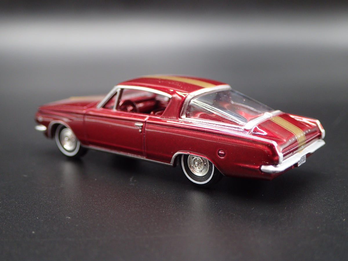 1965 65 PLYMOUTH BARRACUDA FORMULA S RARE 1/64 SCALE DIORAMA DIECAST MODEL CAR-Burning Rubber Toy Company