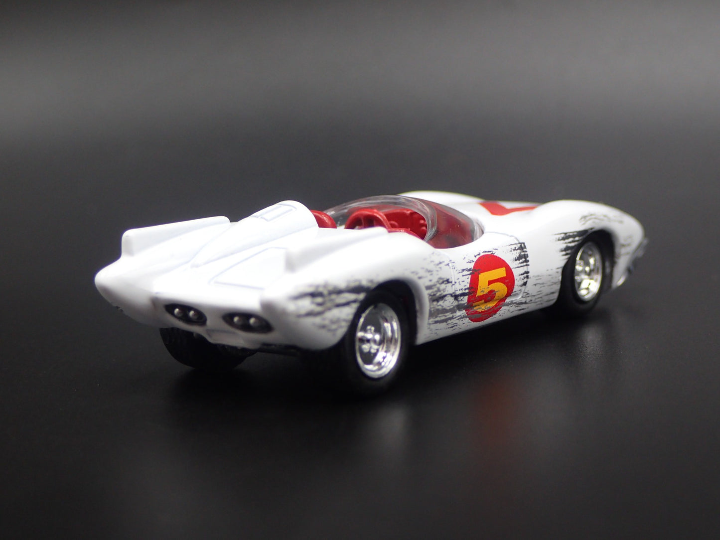 SPEED RACER MACH 5 FIVE RACE WORN RARE 1/64 SCALE DIORAMA DIECAST MODEL CAR