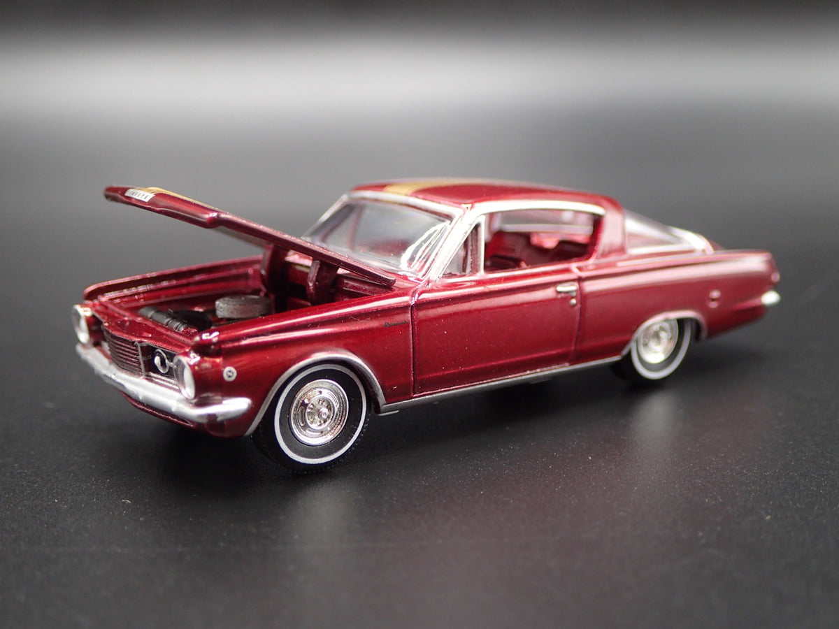 1965 65 PLYMOUTH BARRACUDA FORMULA S RARE 1/64 SCALE DIORAMA DIECAST MODEL CAR-Burning Rubber Toy Company