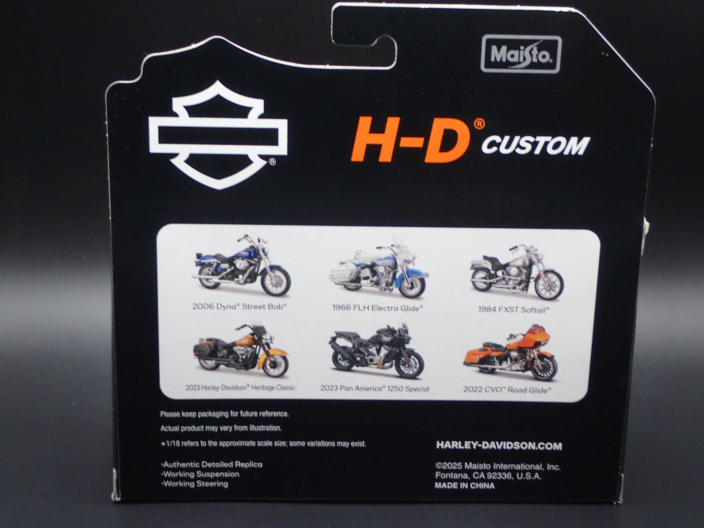 1984 84 FXST SOFTAIL HARLEY DAVIDSON MOTORCYCLE MAISTO SERIES 44 RARE 1/18 MODEL