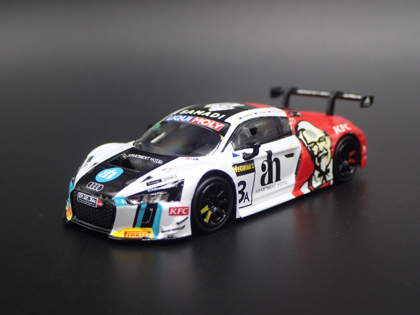 2015 15 AUDI R8 LMS #3 TEAM ASR KFC RARE 1:64 SCALE DIORAMA DIECAST MODEL CAR
