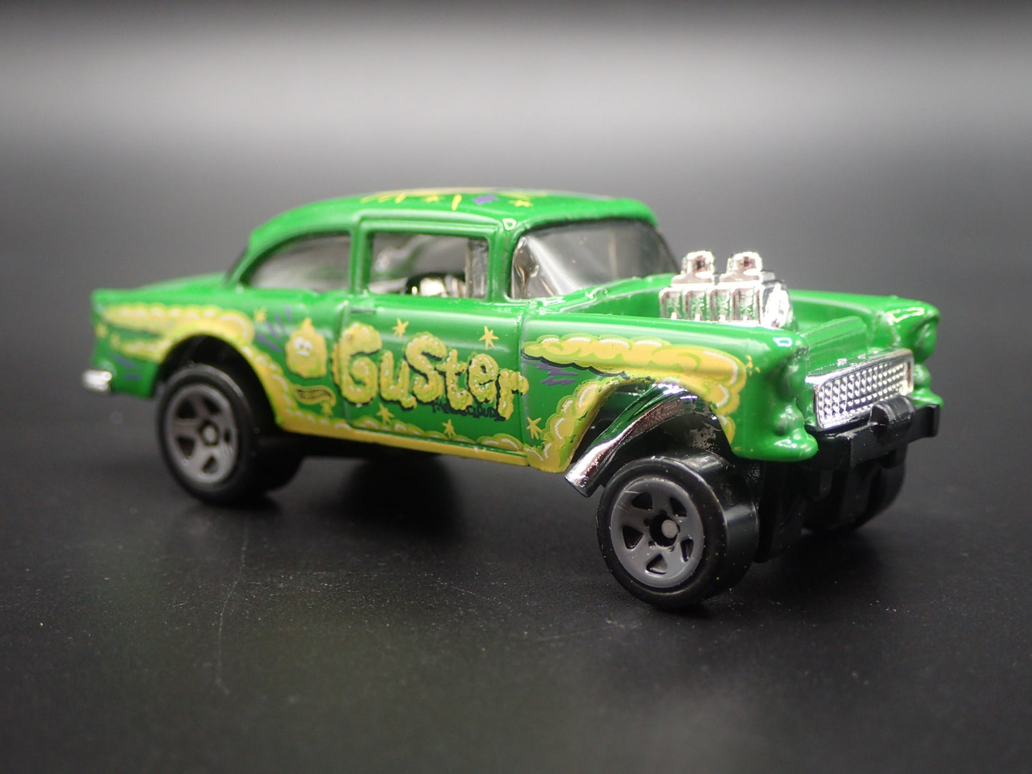 1955 55 CHEVY CHEVROLET BEL AIR GASSER NHRA 1:64 SCALE DIORAMA DIECAST MODEL CAR