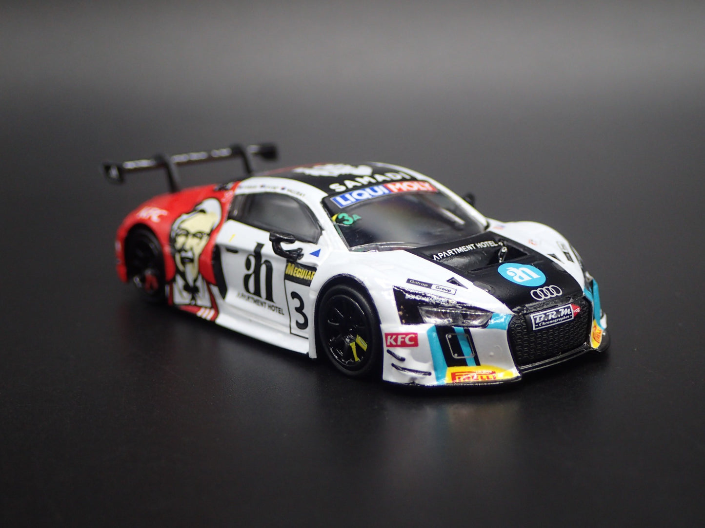 2015 15 AUDI R8 LMS #3 TEAM ASR KFC RARE 1:64 SCALE DIORAMA DIECAST MODEL CAR