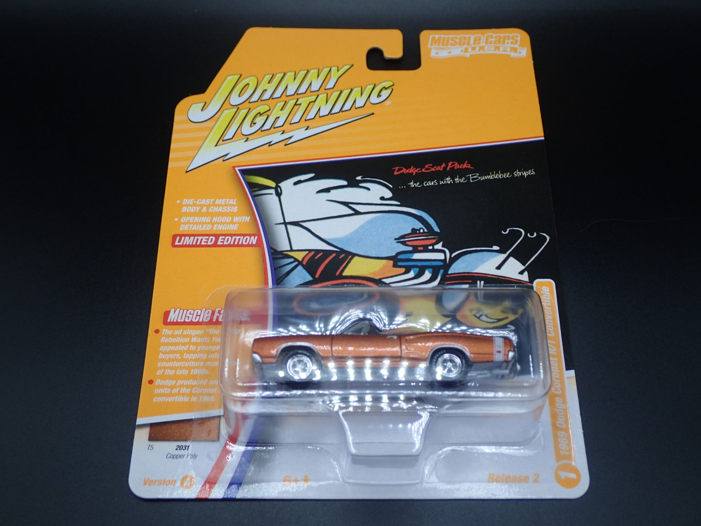 2025 JOHNNY WHITE LIGHTNING 1969 DODGE CORONET RT CONV MUSCLE CAR USA 2 A CHASE