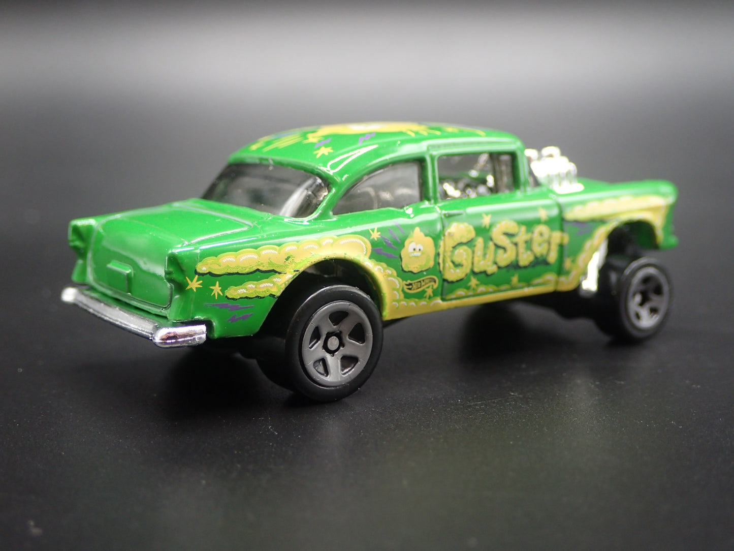 1955 55 CHEVY CHEVROLET BEL AIR GASSER NHRA 1:64 SCALE DIORAMA DIECAST MODEL CAR