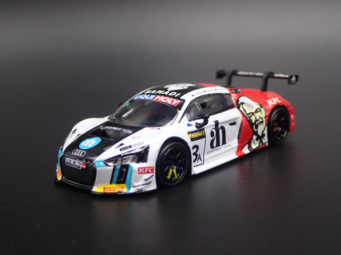 2015 15 AUDI R8 LMS #3 TEAM ASR KFC RARE 1:64 SCALE DIORAMA DIECAST MODEL CAR