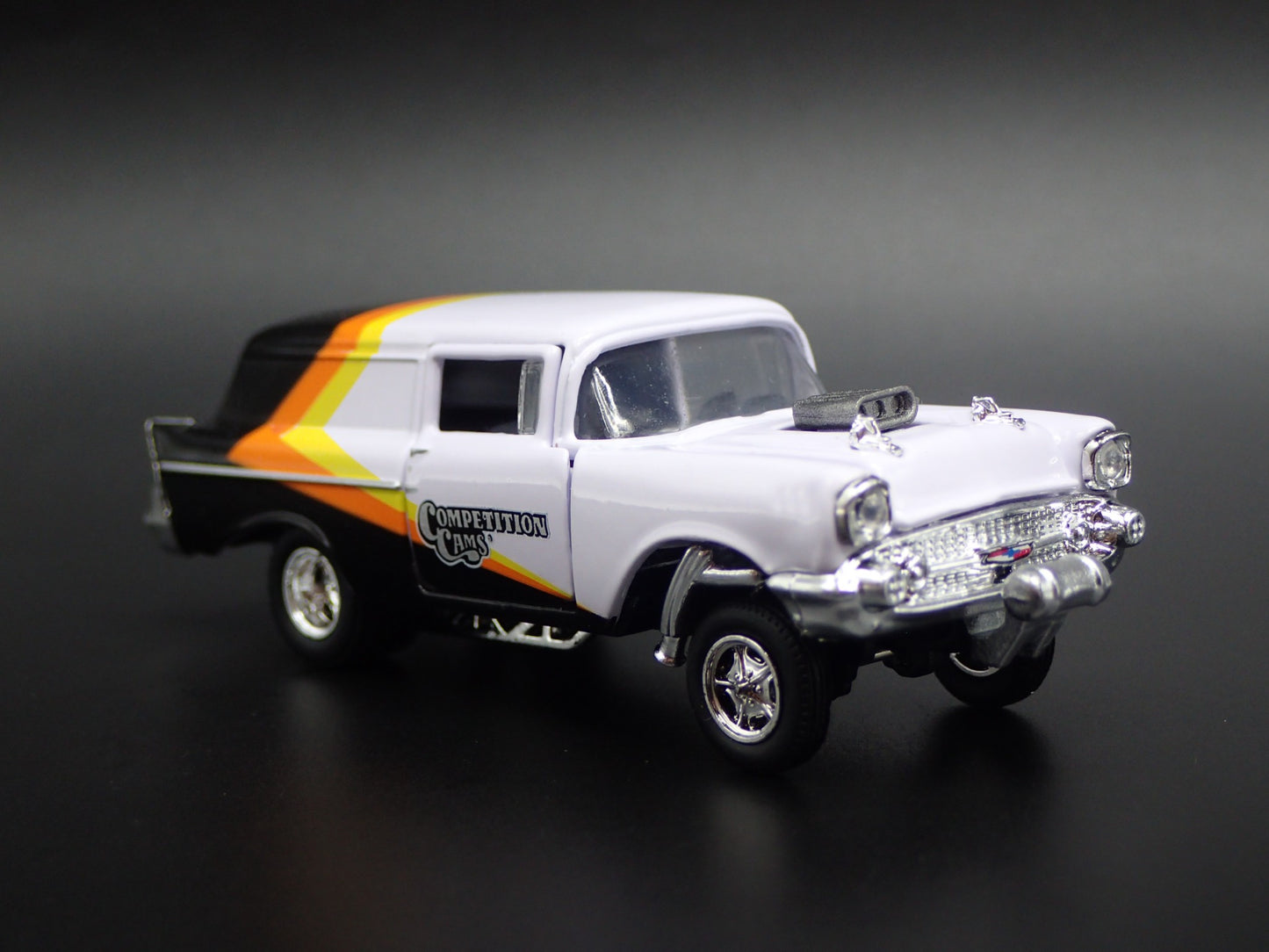 1957 57 CHEVY CHEVROLET SEDAN DELIVERY GASSER COMP 1/64 SCALE DIECAST MODEL CAR