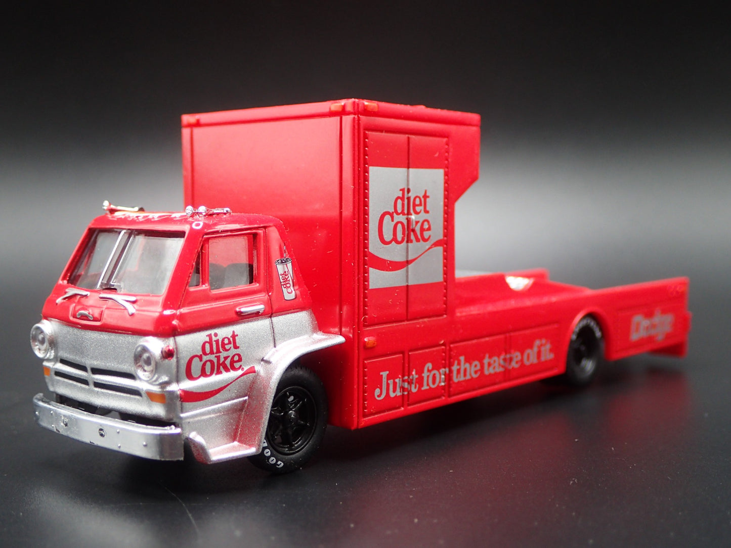 1966 66 DODGE L600 COE RAMP TRUCK HAULER DIET COKE  1:64 SCALE DIECAST MODEL CAR