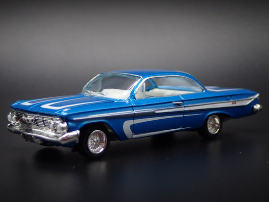 1961 61 CHEVY CHEVROLET IMPALA SS LOWRIDER BLUE 1:64 SCALE DIECAST MODEL CAR