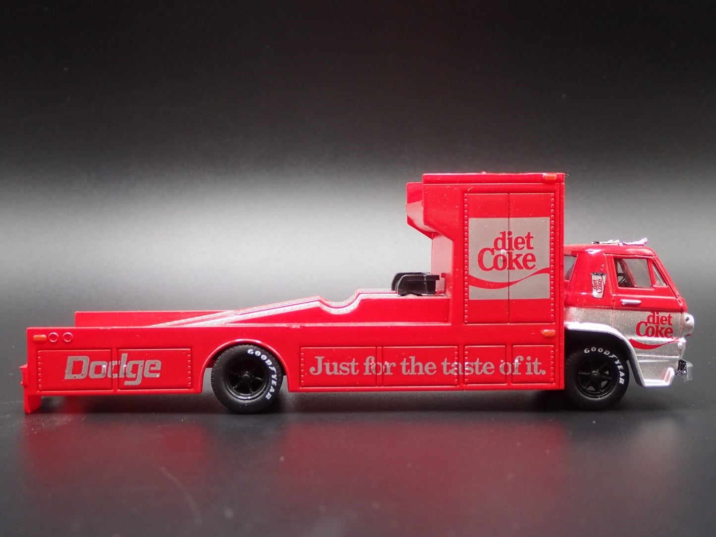 1966 66 DODGE L600 COE RAMP TRUCK HAULER DIET COKE  1:64 SCALE DIECAST MODEL CAR