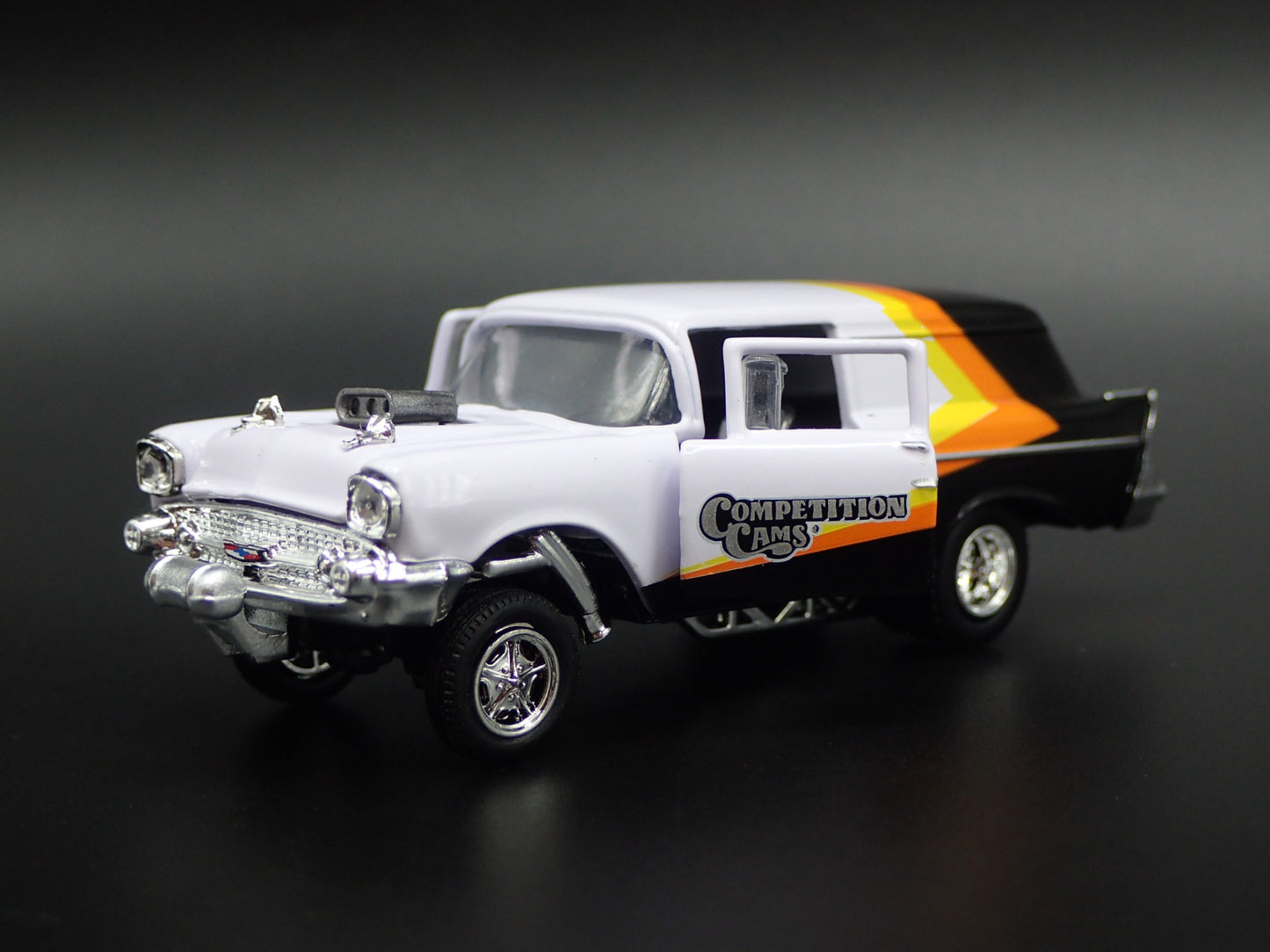 1957 57 CHEVY CHEVROLET SEDAN DELIVERY GASSER COMP 1/64 SCALE DIECAST MODEL CAR