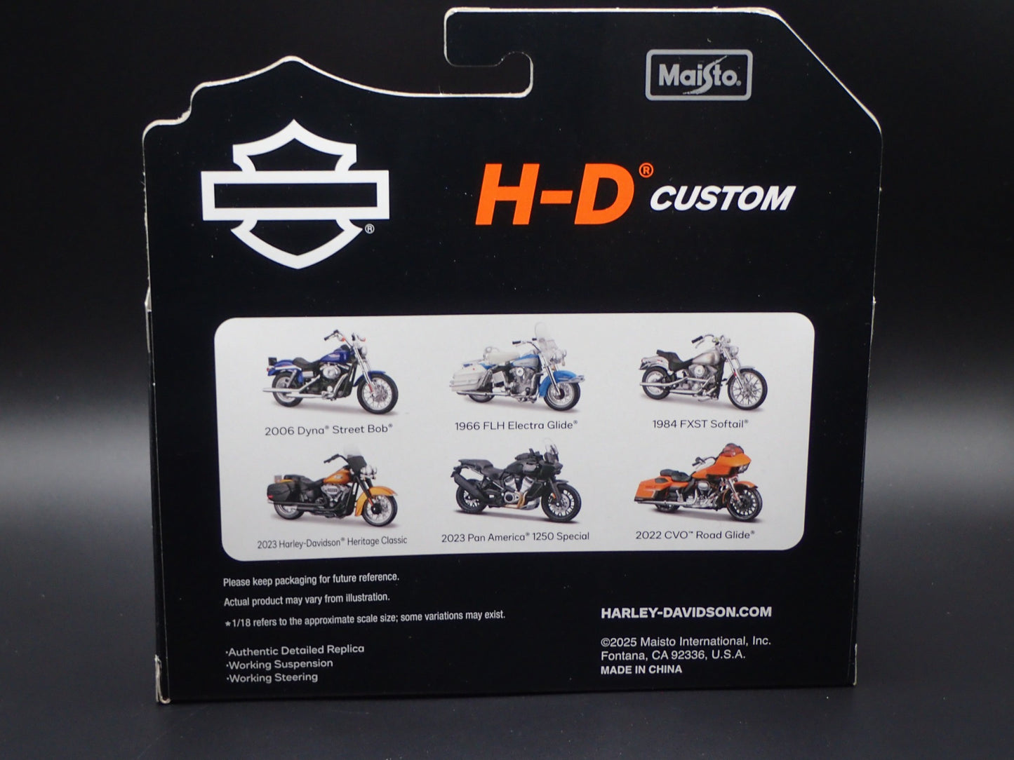 2023 HARLEY DAVIDSON HERITAGE CLASSIC MOTORCYCLE MAISTO SERIES 44 1/18 DIECAST