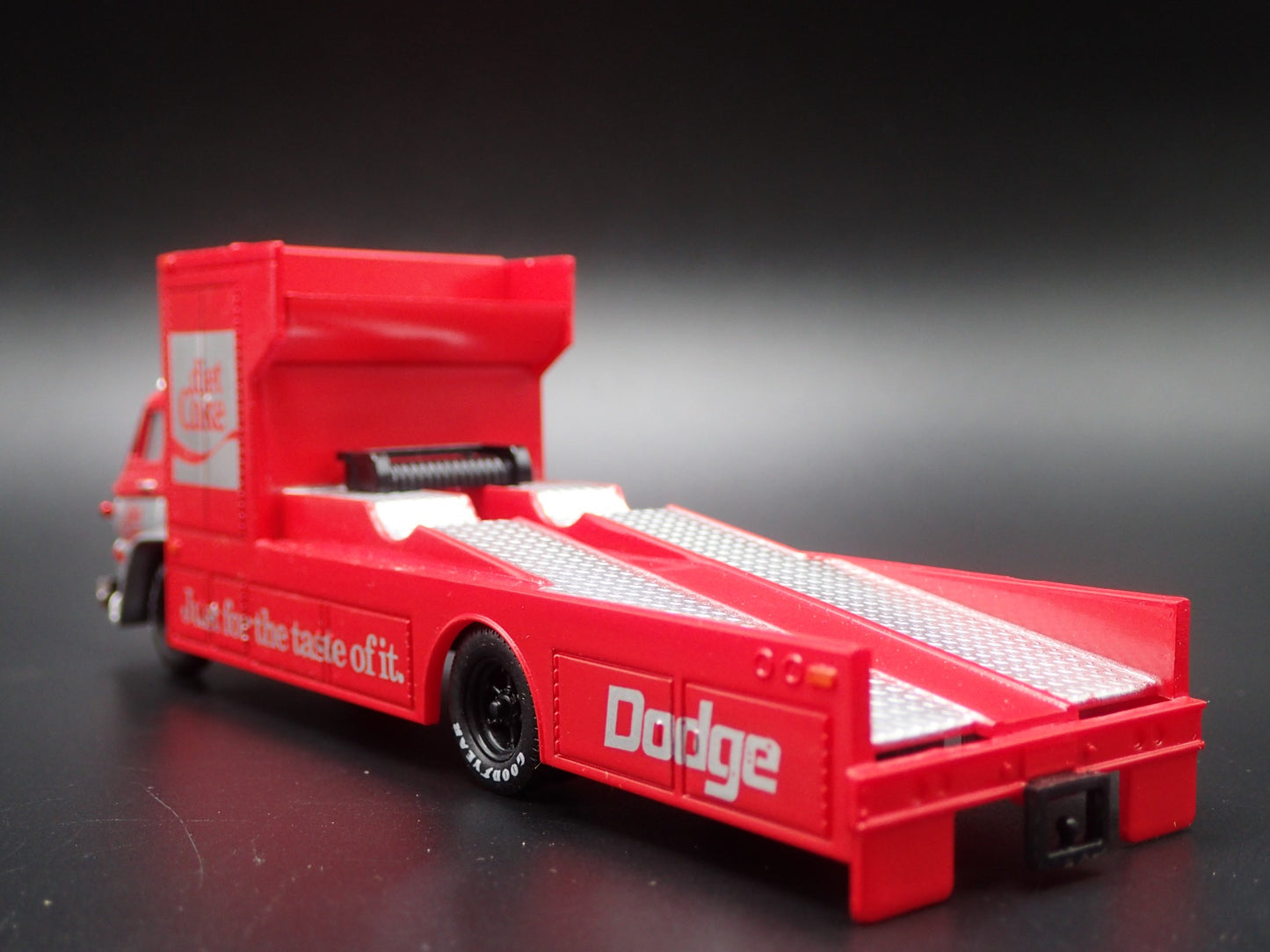 1966 66 DODGE L600 COE RAMP TRUCK HAULER DIET COKE  1:64 SCALE DIECAST MODEL CAR