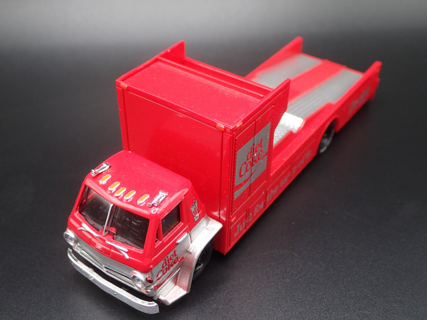 1966 66 DODGE L600 COE RAMP TRUCK HAULER DIET COKE  1:64 SCALE DIECAST MODEL CAR