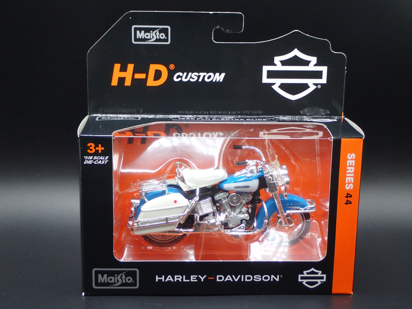 1966 66 FLH ELECTRA GLIDE HARLEY DAVIDSON SERIES 44 1/18 DIECAST MOTORCYCLE BIKE