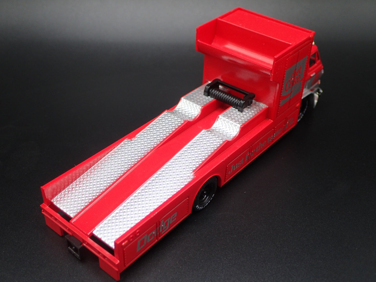 1966 66 DODGE L600 COE RAMP TRUCK HAULER DIET COKE  1:64 SCALE DIECAST MODEL CAR