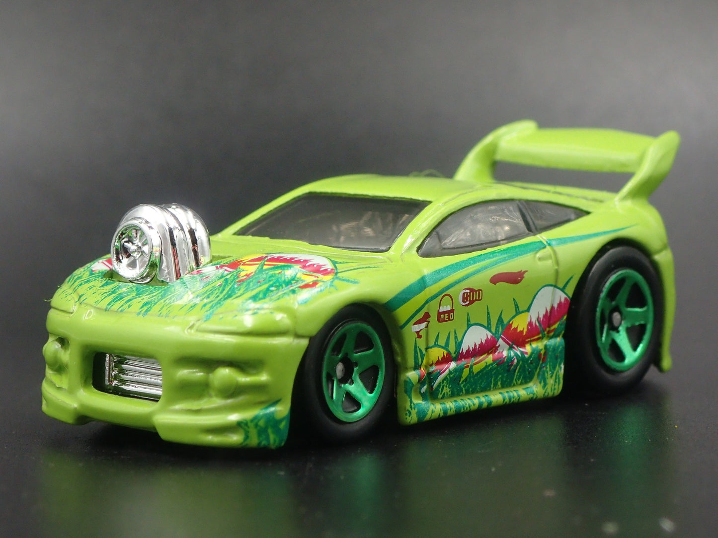 MITSUBISHI ECLIPSE GREEN 1:64 SCALE COLLECTIBLE DIORAMA DIECAST MODEL CAR