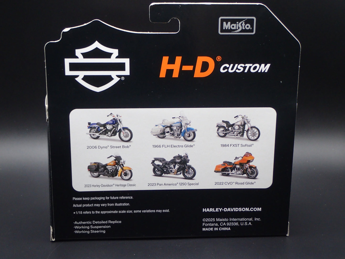 1966 66 FLH ELECTRA GLIDE HARLEY DAVIDSON SERIES 44 1/18 DIECAST MOTORCYCLE BIKE