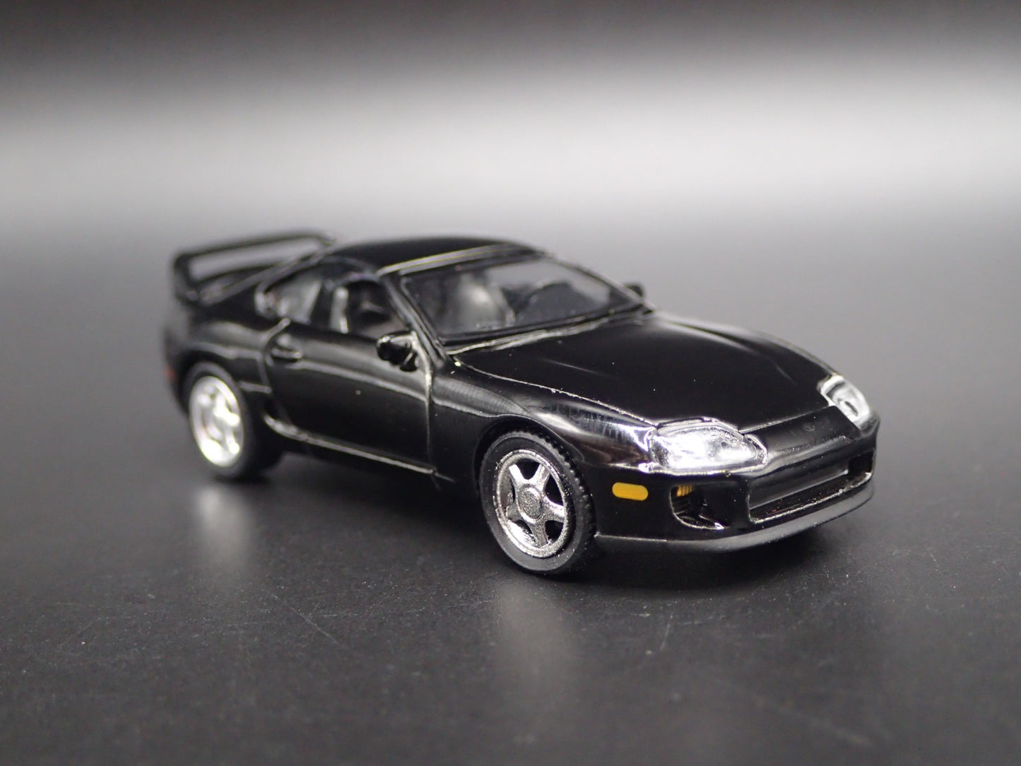 1993 - 2002 TOYOTA SUPRA BLACK 1/64 SCALE COLLECTIBLE DIORAMA DIECAST MODEL CAR