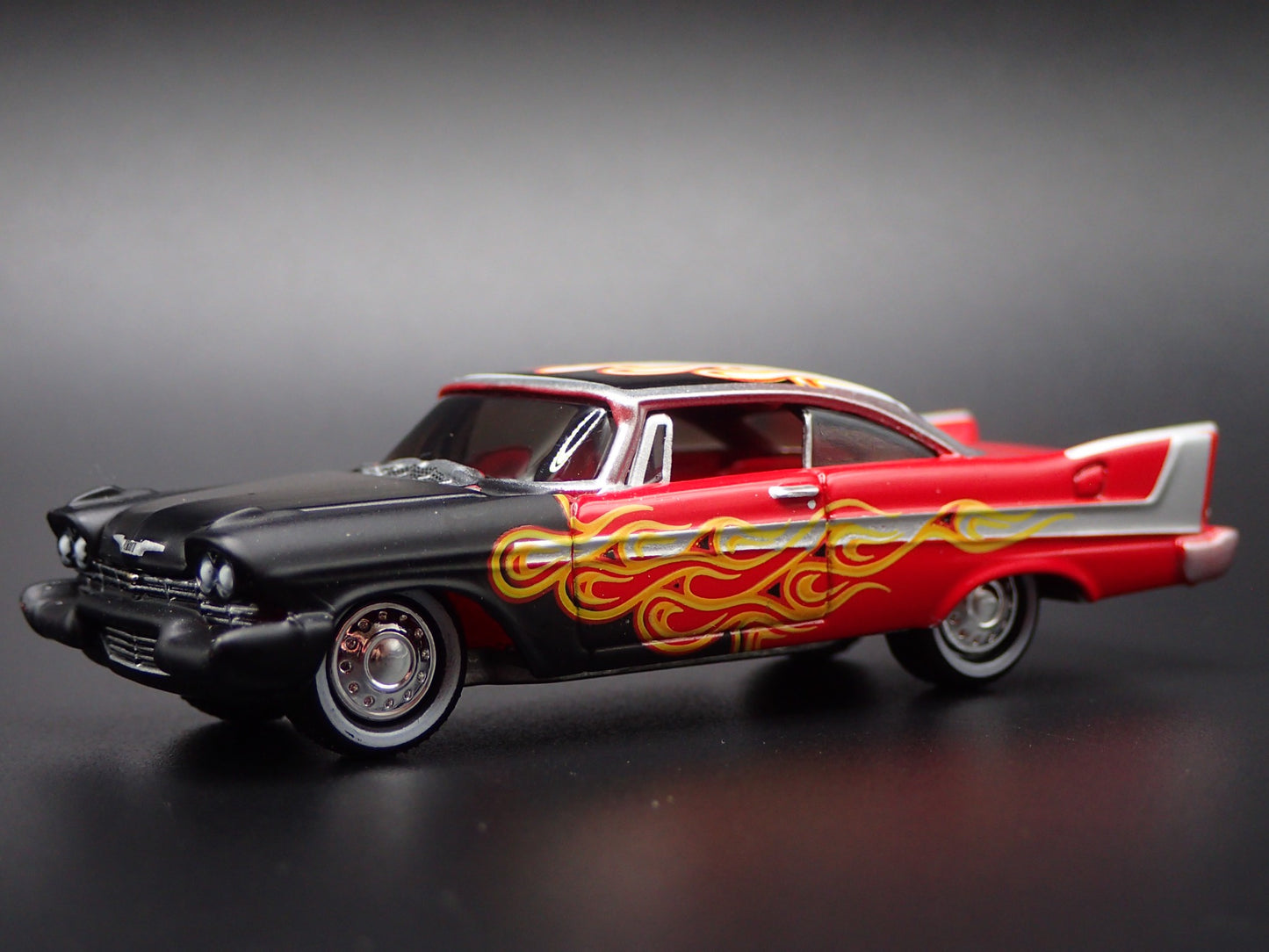 1958 58 PLYMOUTH FURY FLAMES 1:64 SCALE COLLECTIBLE DIORAMA DIECAST MODEL CAR