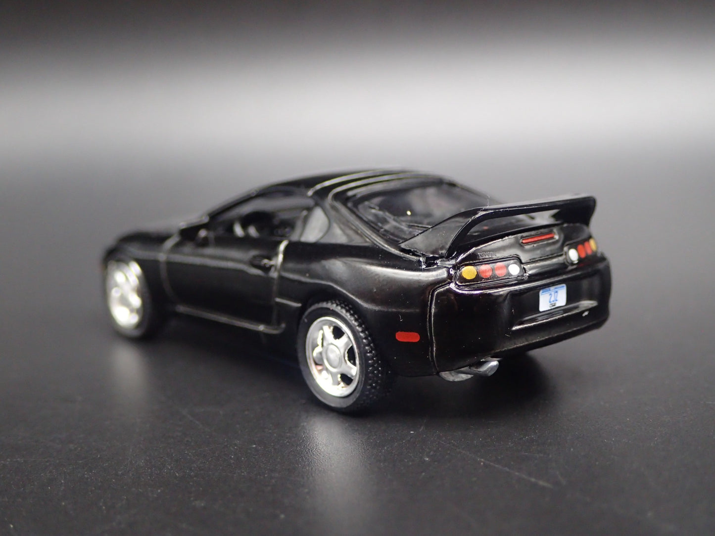 1993 - 2002 TOYOTA SUPRA BLACK 1/64 SCALE COLLECTIBLE DIORAMA DIECAST MODEL CAR