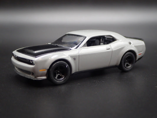 2018-2021 DODGE CHALLENGER SRT DEMON RARE 1:64 SCALE DIORAMA DIECAST MODEL CAR-Burning Rubber Toy Company