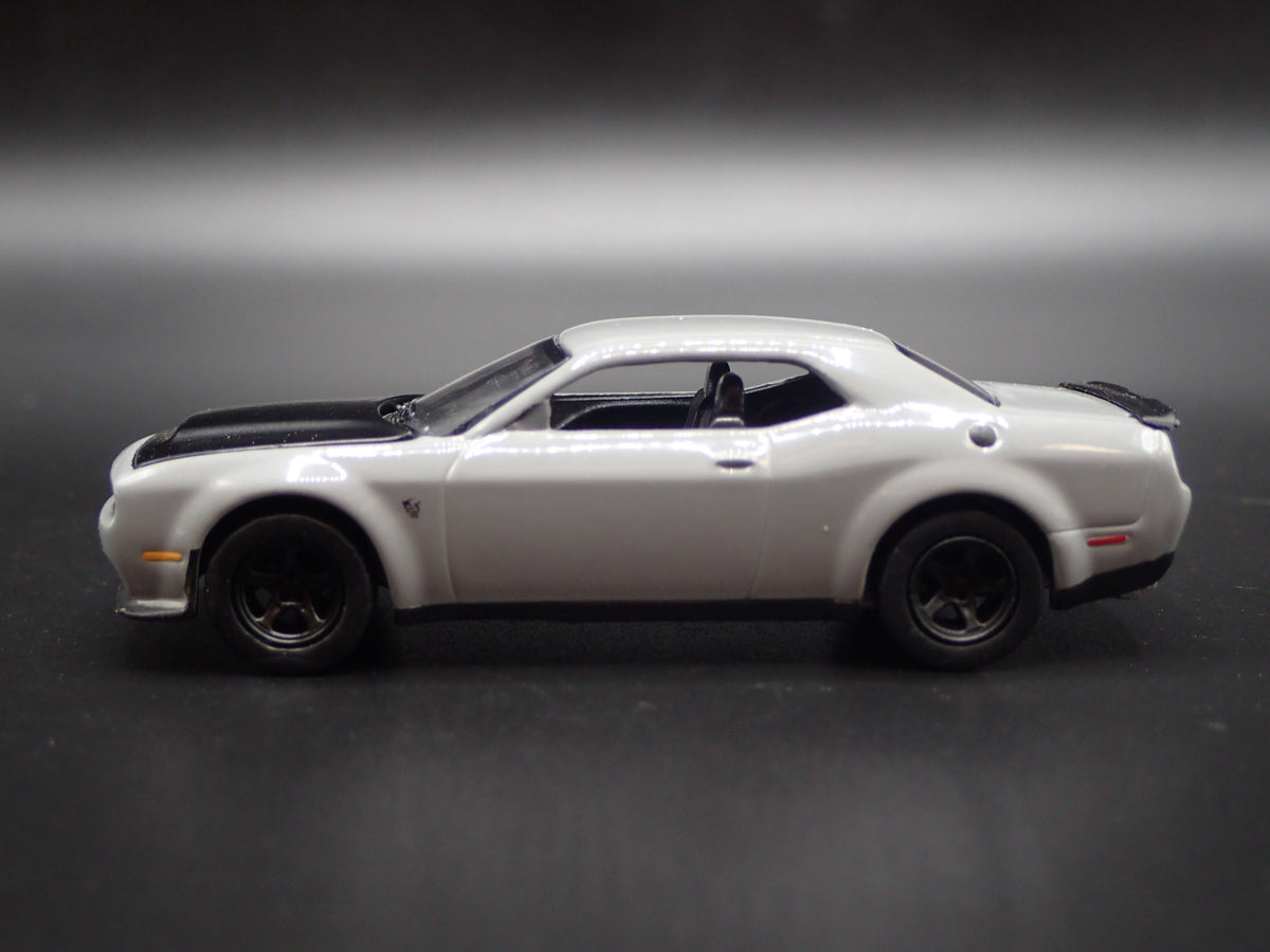 2018-2021 DODGE CHALLENGER SRT DEMON RARE 1:64 SCALE DIORAMA DIECAST MODEL CAR-Burning Rubber Toy Company