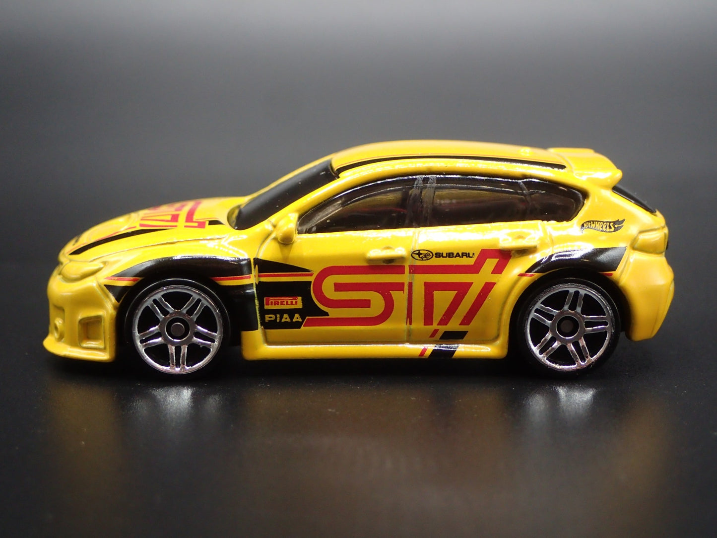 2007-2014 SUBARU WRX STI YELLOW 1:64 SCALE COLLECTIBLE DIORAMA DIECAST MODEL CAR