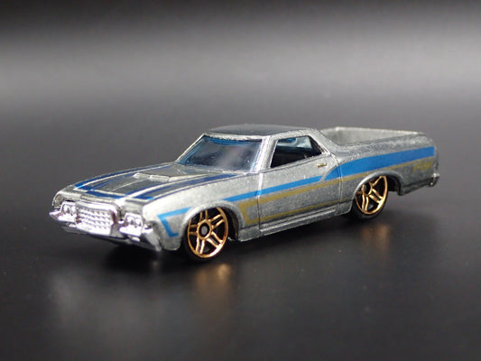 1972 72 FORD RANCHERO PICKUP TRUCK SILVER 1/64 SCALE DIORAMA DIECAST MODEL CAR